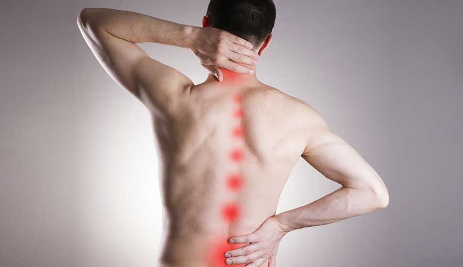 pain in the neck and lumbar region with osteochondrosis